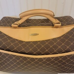 Pierre Cardin Elegant Brown and Tan Travel Bag
